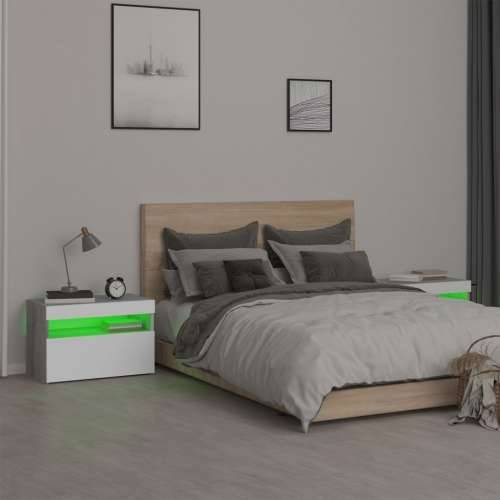 Noćni ormarići 2 kom s LED svjetlima sivog sonome 60x35x40 cm - Sivi hrast sonoma 2 Cijena
