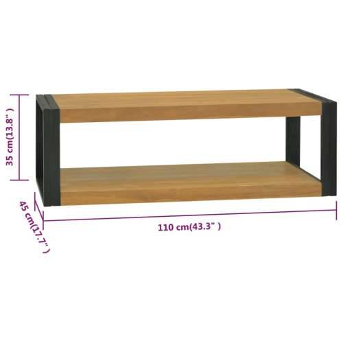 Zidni kupaonski ormarić 110 x 45 x35 cm od masivne tikovine - Smeđa i crna 110 x 45 x 35 cm 1 Cijena
