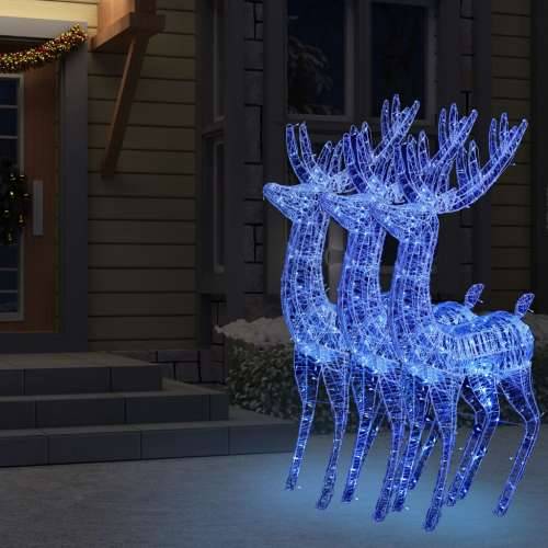XXL akrilni božićni sobovi 250 LED 3 kom 180 cm plavi Cijena