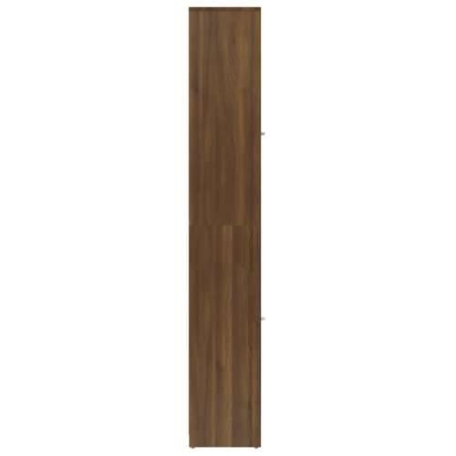 Kupaonski ormarić boja smeđeg hrasta 30 x 30 x 183,5 cm drveni - Smeđi hrast S ručkom 1 Cijena
