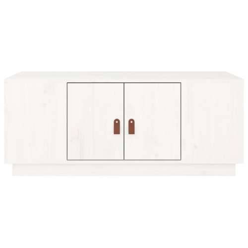 Stolić za kavu bijeli 100 x 50 x 41 cm od masivne borovine - Bijela 1 Cijena