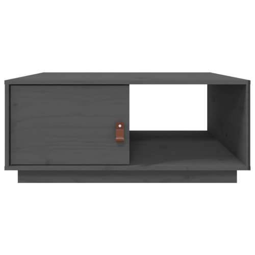 Stolić za kavu sivi 80 x 50 x 35,5 cm od masivne borovine - Siva 1 Cijena
