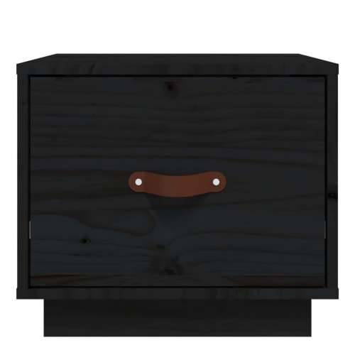 Noćni ormarići 2 kom crni 40 x 34 x 35 cm od masivne borovine - Crna 2 Cijena
