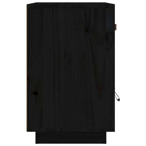 Noćni ormarići 2 kom crni 40 x 34 x 55 cm od masivne borovine - Crna 2 Cijena