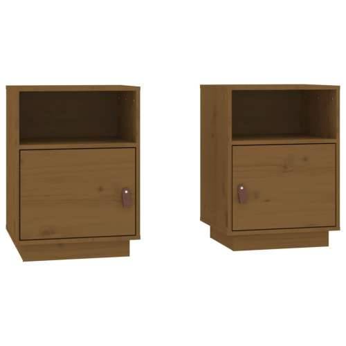 Noćni ormarići 2 kom boja meda 40x34x55 cm od masivne borovine - boja meda 2 Cijena