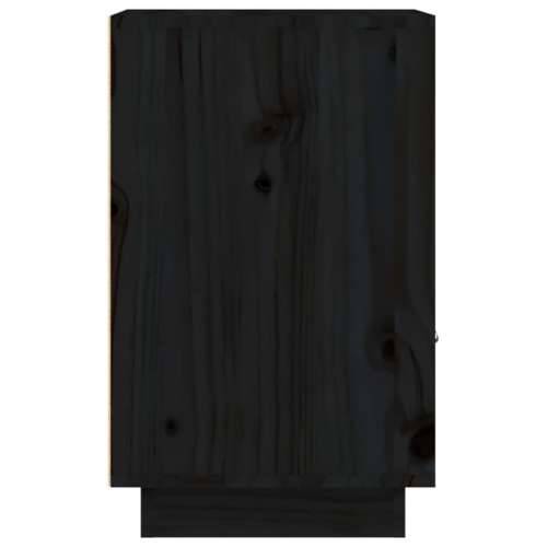 Noćni ormarići 2 kom crni 40 x 34 x 55 cm od masivne borovine - Crna 2 Cijena