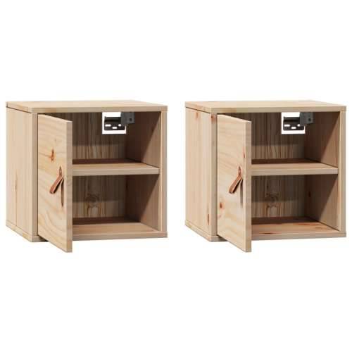 Zidni ormarići 2 kom 31,5 x 30 x 30 cm od masivne borovine - Prirodna 2 1 Cijena