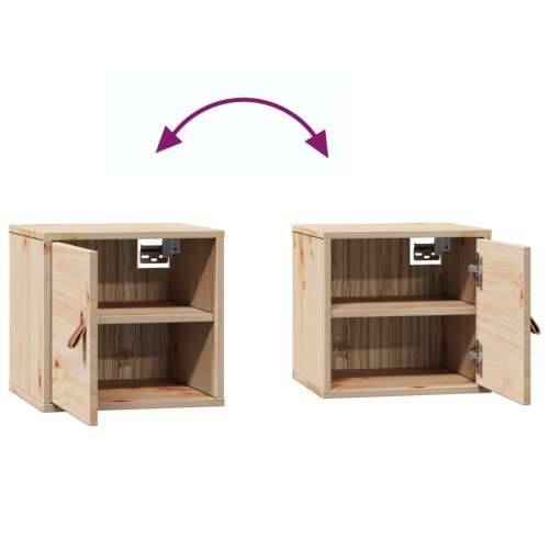 Zidni ormarići 2 kom 31,5 x 30 x 30 cm od masivne borovine - Prirodna 2 1 Cijena