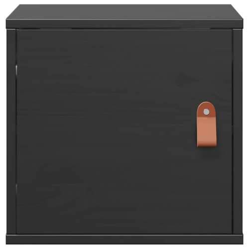 Zidni ormarići 2 kom crni 31,5 x 30 x 30 cm od masivne borovine - Crna 2 1 Cijena