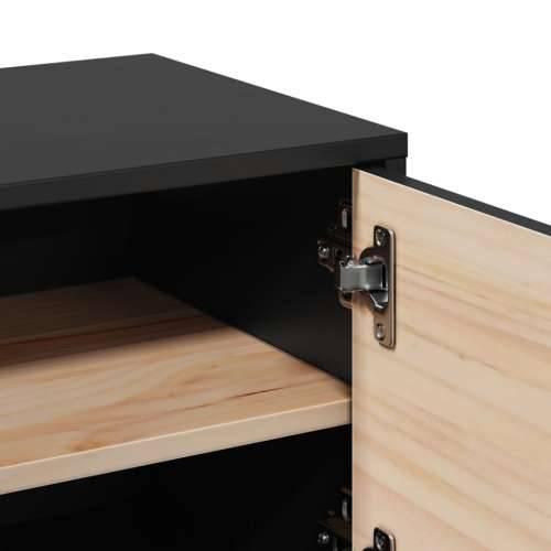 Zidni ormarići 2 kom crni 31,5 x 30 x 30 cm od masivne borovine - Crna 2 1 Cijena