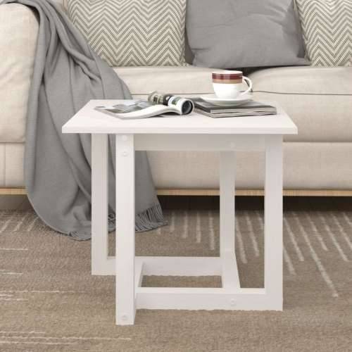 Stolić za kavu bijeli 50 x 50 x 45 cm od masivne borovine - Bijela 50 x 50 x 45 cm 1 Cijena