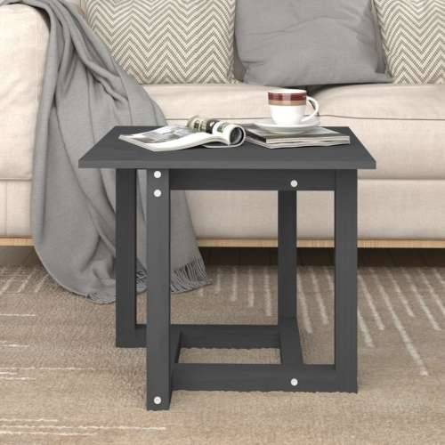Stolić za kavu sivi 50 x 50 x 45 cm od masivne borovine - Siva 50 x 50 x 45 cm 1 Cijena
