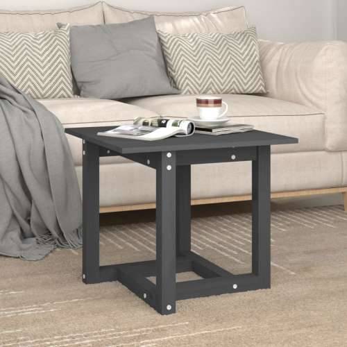 Stolić za kavu sivi 50 x 50 x 45 cm od masivne borovine - Siva 50 x 50 x 45 cm 1 Cijena