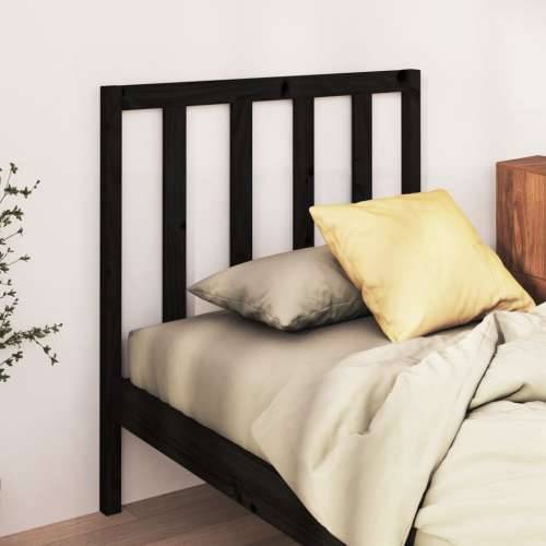 Uzglavlje za krevet crno 95 x 4 x 100 cm od masivne borovine - Crna 95 x 100 cm 1 Cijena
