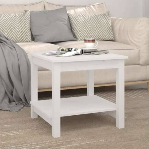 Stolić za kavu bijeli 50 x 50 x 45 cm od masivne borovine - Bijela 50 x 50 x 45 cm 1 Cijena