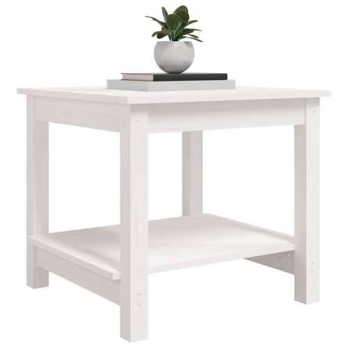 Stolić za kavu bijeli 50 x 50 x 45 cm od masivne borovine - Bijela 50 x 50 x 45 cm 1 Cijena