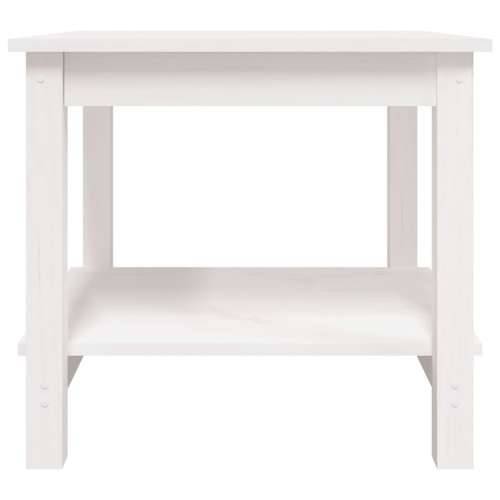 Stolić za kavu bijeli 50 x 50 x 45 cm od masivne borovine - Bijela 50 x 50 x 45 cm 1 Cijena