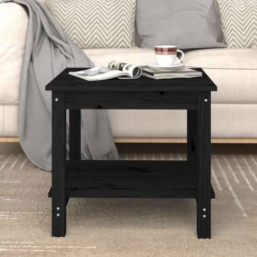 Stolić za kavu crni 50 x 50 x 45 cm od masivne borovine - Crna 50 x 50 x 45 cm 1 Cijena