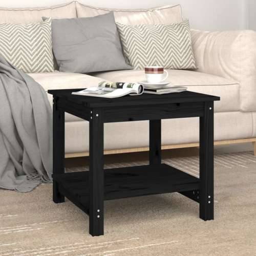 Stolić za kavu crni 50 x 50 x 45 cm od masivne borovine - Crna 50 x 50 x 45 cm 1 Cijena