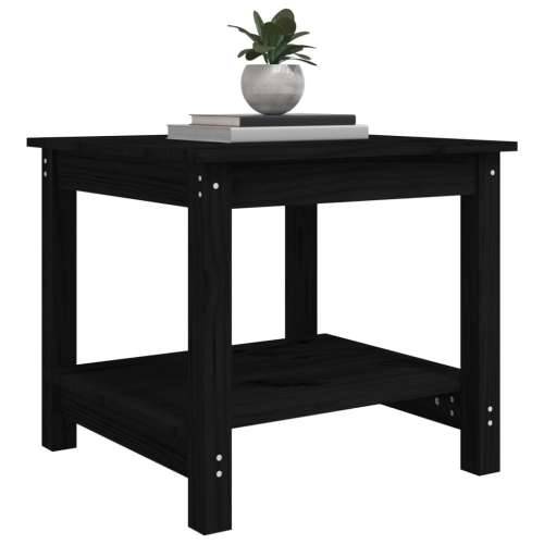 Stolić za kavu crni 50 x 50 x 45 cm od masivne borovine - Crna 50 x 50 x 45 cm 1 Cijena
