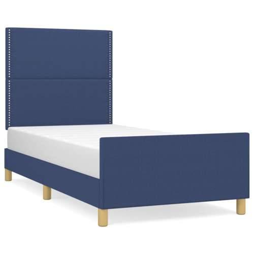 Okvir za krevet bez madraca plava 100x200cm od tkanine - Plava 100 x 200 cm Obično s čavlima Cijena
