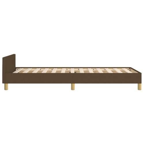 Okvir za krevet bez madraca tamnosmeđi 80x200 cm od tkanine - Tamno smeđa 80 x 200 cm Blok s kvadratima Cijena