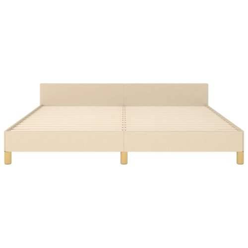 Okvir za krevet bez madraca krem 160x200 cm od tkanine - Krema 160 x 200 cm vodoravne pruge Cijena
