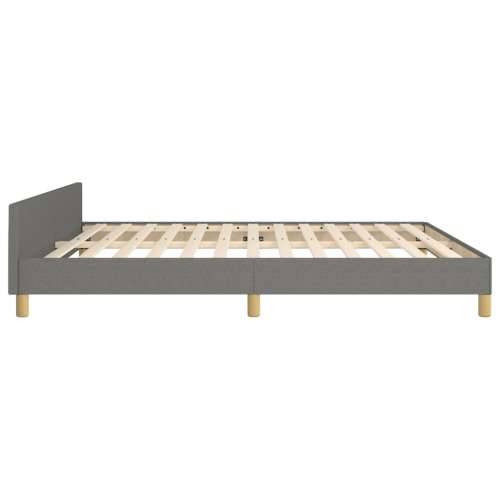 Okvir za krevet bez madraca tamnosivi 160x200 cm od tkanine - Tamno siva 160 x 200 cm Okomite pruge Cijena
