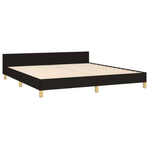 Okvir za krevet bez madraca crni 160x200 cm od tkanine - Crna 160 x 200 cm Okomite pruge Cijena