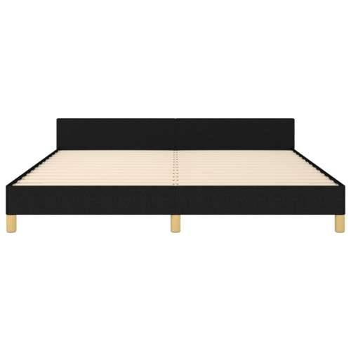 Okvir za krevet bez madraca crni 160x200 cm od tkanine - Crna 160 x 200 cm Okomite pruge Cijena