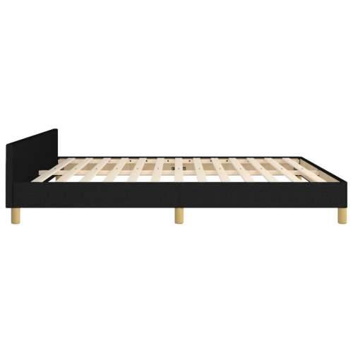 Okvir za krevet bez madraca crni 160x200 cm od tkanine - Crna 160 x 200 cm Okomite pruge Cijena