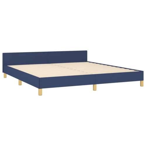 Okvir za krevet bez madraca plavi 160x200 cm od tkanine - Plava 160 x 200 cm Okomite pruge Cijena