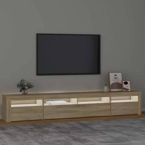 TV ormarić s LED svjetlima boja hrasta sonome 240x35x40 cm - sonoma hrast 1 240 cm Cijena