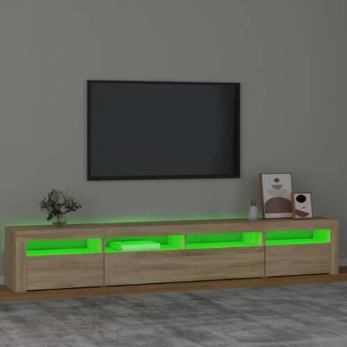 TV ormarić s LED svjetlima boja hrasta sonome 240x35x40 cm - sonoma hrast 1 240 cm Cijena