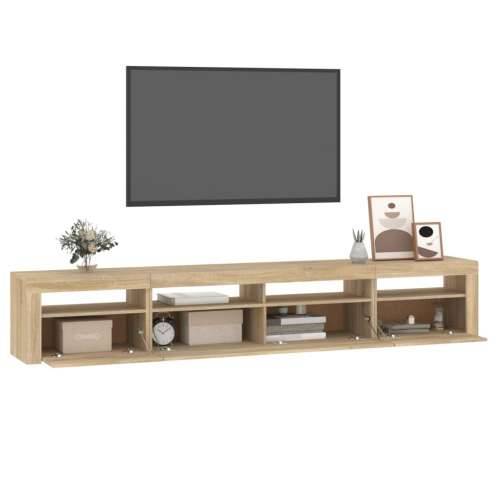 TV ormarić s LED svjetlima boja hrasta sonome 240x35x40 cm - sonoma hrast 1 240 cm Cijena