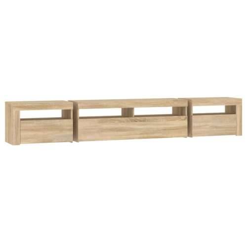 TV ormarić s LED svjetlima boja hrasta sonome 240x35x40 cm - sonoma hrast 1 240 cm Cijena