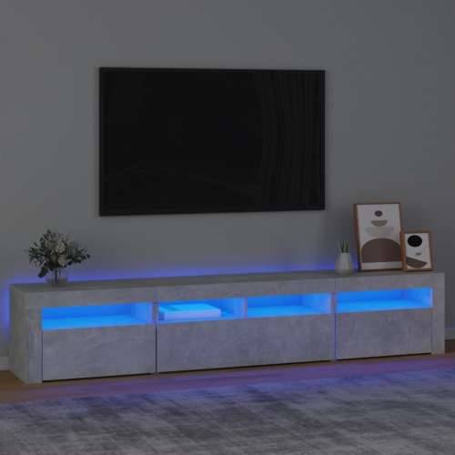 TV ormarić s LED svjetlima siva boja betona 210x35x40 cm - Beton siva 1 210 cm Cijena