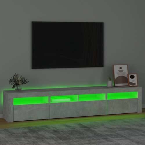 TV ormarić s LED svjetlima siva boja betona 210x35x40 cm - Beton siva 1 210 cm Cijena