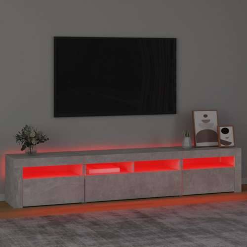 TV ormarić s LED svjetlima siva boja betona 210x35x40 cm - Beton siva 1 210 cm Cijena