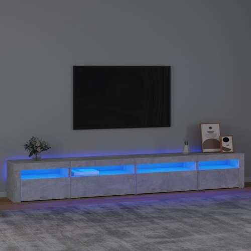 TV ormarić s LED svjetlima siva boja betona 270 x 35 x 40 cm - Beton siva 1 270 cm Cijena