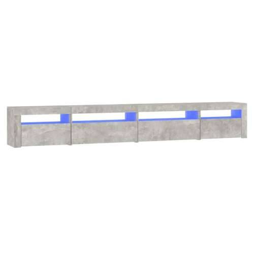 TV ormarić s LED svjetlima siva boja betona 270 x 35 x 40 cm - Beton siva 1 270 cm Cijena