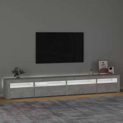 TV ormarić s LED svjetlima siva boja betona 270 x 35 x 40 cm - Beton siva 1 270 cm Cijena