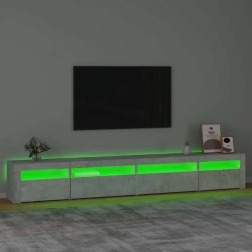 TV ormarić s LED svjetlima siva boja betona 270 x 35 x 40 cm - Beton siva 1 270 cm Cijena