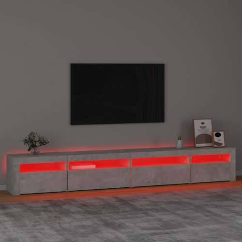 TV ormarić s LED svjetlima siva boja betona 270 x 35 x 40 cm - Beton siva 1 270 cm Cijena