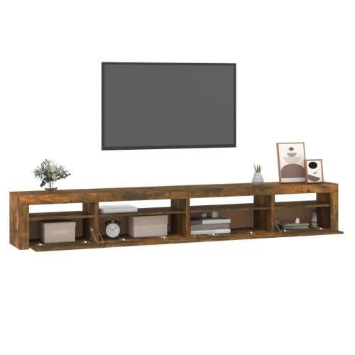 TV ormarić s LED svjetlima boja dimljenog hrasta 270x35x40 cm - Dimljeni hrast 1 270 cm Cijena