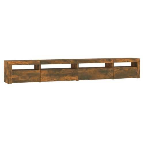 TV ormarić s LED svjetlima boja dimljenog hrasta 270x35x40 cm - Dimljeni hrast 1 270 cm Cijena