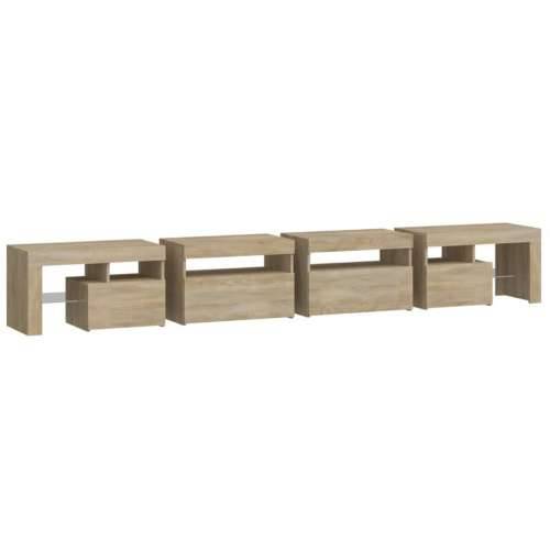 TV ormarić s LED svjetlima boja hrasta sonome 260x36,5x40 cm - sonoma hrast 1 260 cm Cijena