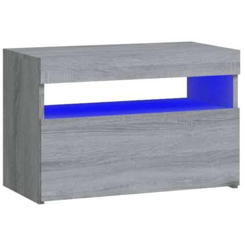 Noćni ormarić s LED svjetlima boja hrasta sonome 60x35x40 cm - Sivi hrast sonoma 1 Cijena