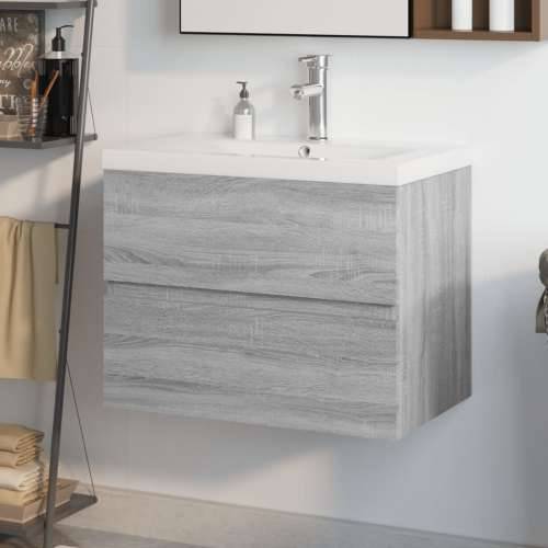 Ormarić s ugrađenim Lavabo - Umivaonikom boja sivog hrasta sonome drveni - Sivi hrast sonoma 60 x 38.5 x 45 cm 1 sa slavinom i o Cijena