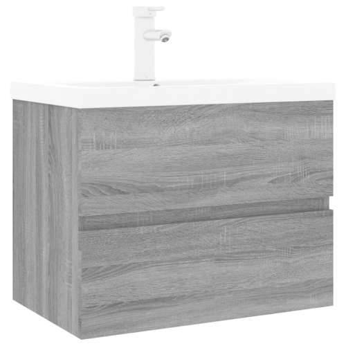 Ormarić s ugrađenim Lavabo - Umivaonikom boja sivog hrasta sonome drveni - Sivi hrast sonoma 60 x 38.5 x 45 cm 1 sa slavinom i o Cijena